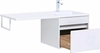 Aquanet 239209 Тумба с раковиной Токио 110 R подвесная 1 ящик цвет белый глянец (239209)