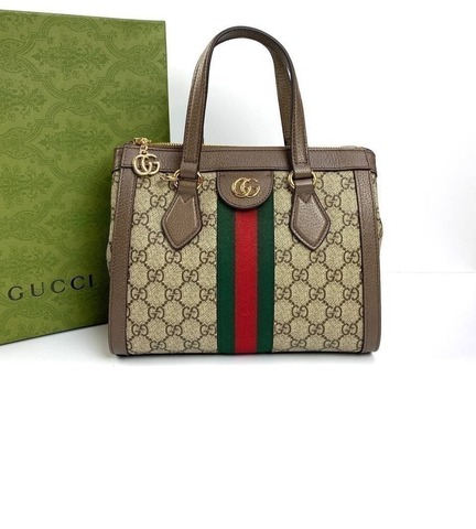 Маленькая сумка-тоут Gucci Ophidia с узором Gg