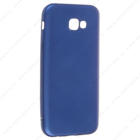 Накладка силиконовая Soft Touch ультра-тонкая для Samsung Galaxy A7 2017 синий