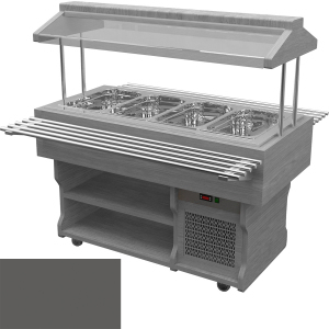 Салат-бар холодильный островной Gastrolux ПО-127/3GN/W Оникс серый U960 ST9