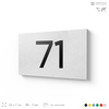 Табличка с номером 71 на дверь квартиры, для офиса, кабинета, аудитории, склада, белая 120х70 мм, Айдентика Технолоджи