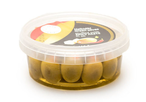 Оливки фаршированные острой пастой в масле Ellenika, 250г