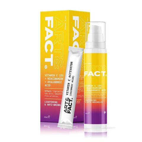 ART&FACT Осветляющая сыворотка для лица с витамином С 15 %, ниацинамидом и гиалуроновой кислотой, 30 мл