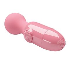Нежно-розовый мини-вибратор с шаровидной головкой Mini Stick - 