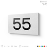Табличка с номером 55 на дверь квартиры, для офиса, кабинета, аудитории, склада, белая 120х70 мм, Айдентика Технолоджи