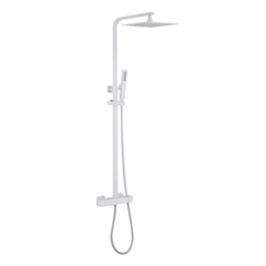 Abber AF8260WL Душевая стойка Abber Daheim AF8260WL с термостатом без излива, белый матовый фото