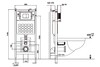 Abber AC1100T-AC0105-AC0121RG Комплект подвесной унитаз Abber Bequem AC1100T белый с инсталляцией AC0105 и кнопкой AC0121RG золото розовое
