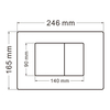 Abber AC1100T-AC0105-AC0120 Комплект подвесной унитаз Abber Bequem AC1100T белый с инсталляцией AC0105 и кнопкой AC0120 хром