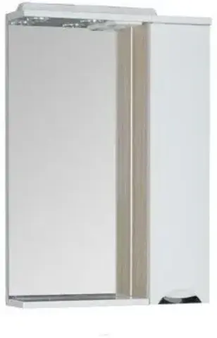 Aquanet 173985 Компл.3 - Зеркало Гретта 60 цв.св. дуб (фасад белый) (173985)
