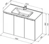 Aquanet 274138 Тумба с раковиной Алвита new 100 подвесная 3 дв. цв.белый матовый (274138)