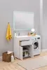 Aquanet 239211 Тумба c раковиной Токио 120 L напольная 1 ящик 2 фасада цвет белый глянец (239211)