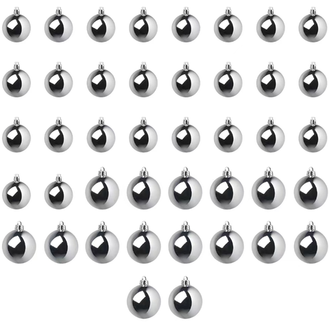 Набор ёлочных украшений Vintertid, 42 шт, пластик, серебристый