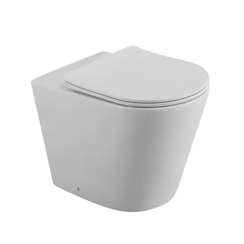 BelBagno BB1003CBR/SC FLAY-R Унитаз приставной безободковый с сиденьем дюропласт soft close, BB1003CBR/SC