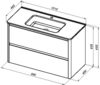 Allen Brau 1.370010.PWM 1.370010.PWM GRAVITY Тумба 100, 2 ящ., папирус матовый (346148)