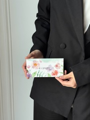 Конверт для денег "Поздравляем!" Светлый фон