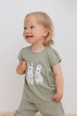 фуфайка  для девочки  КР 302260/оливковый хаки к435