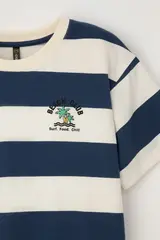фуфайка  для мальчика  КР 302461/синий,суровый,полоска к566