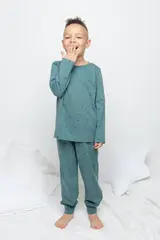 пижама  для мальчика  К 1561/24/темный малахит,палочки