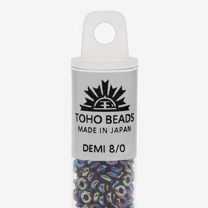Японский бисер TOHO Demi 8/0 (№86), металлизированный, непрозрачный глянцевый