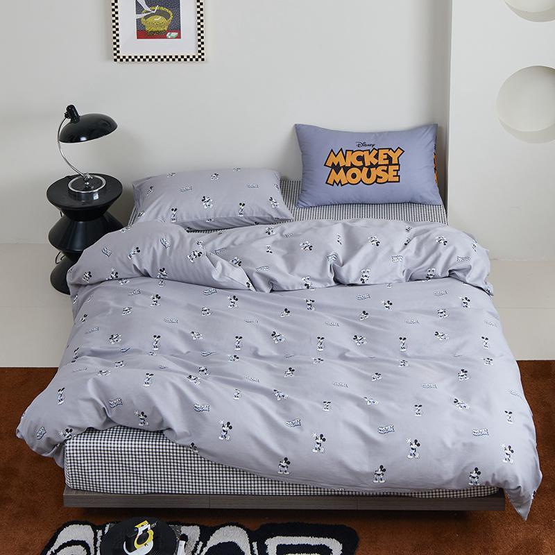 Комплект Полуторка Сатин Микки Серый