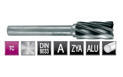 Бор-фреза твердосплавная B(ZYAS) 6,0x18x58x6мм HM ALU Ruko 116015A