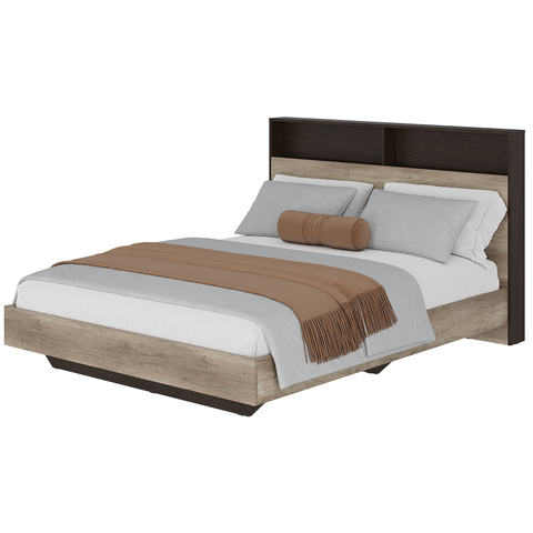 Кровать Энигма 160х200 дуб каньон / венге