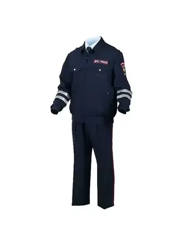 Костюм ДПС летний с нашивками Полиция (куртка + 2 брюк)