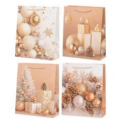 
          Подарочный пакет Basir, серия "Новогодний шик", с блёстками, 18*23*10 см, ассорти