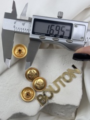 Шляпка под установочные кнопки золотистая матовая герб13