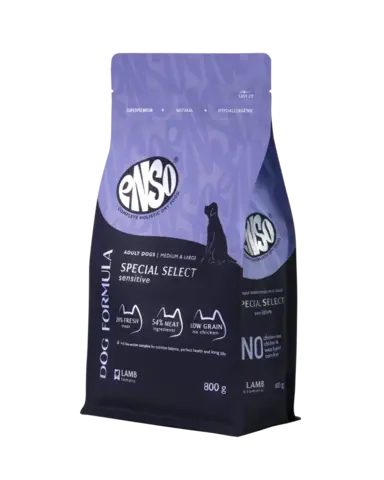 ENSO DF Special select сухой корм для взрослых сред/круп собак ягненок/томат 800 гр