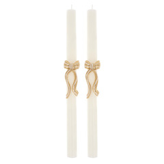 Свечи "Золотые бантики" 2 шт. (25см)