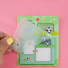 
          Прозрачные стикеры для заметок с клеевым краем, Alingar, 73 х 73 мм, 50 л., покрытие starlight touch, "Goalkeeper", зеленый, водонепрониц., европодвес