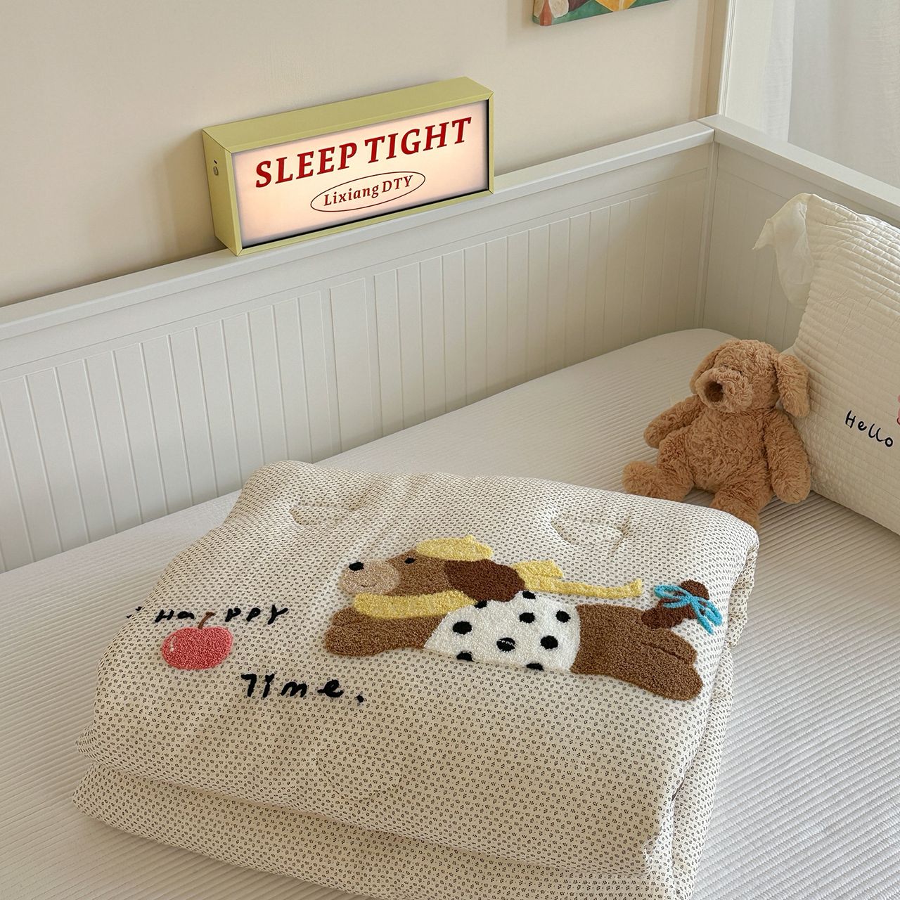 ZEPHYR HOME Одеяло Всесезонное 150х200 Цветочки на Беж Собачка