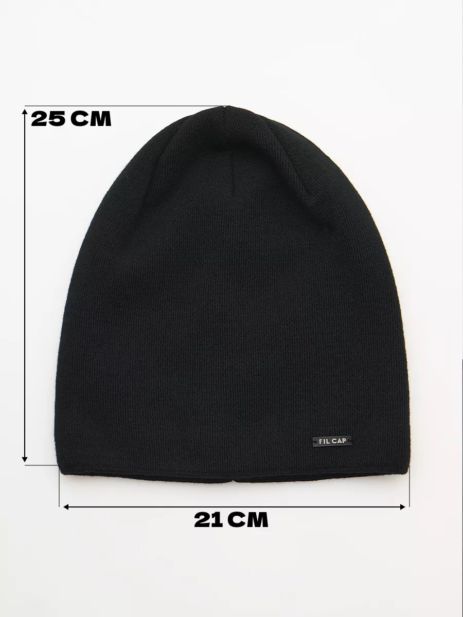 Шапка зимняя на флисе бини вязаная осень