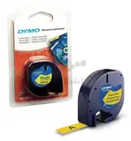Лента DYMO для LT-100H 12 ммх4 м , пластиковая, желтая, шрифт черный, 1 шт в блистере
