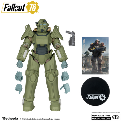 Фигурка Военная броня T-45 из Fallout 76 McFarlane Gaming Edition Red Platinum Edition