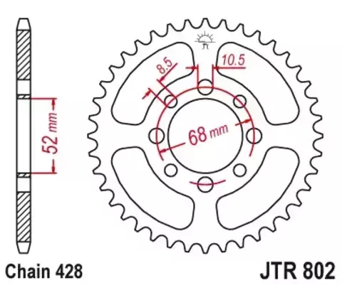 Звезда ведомая JTR802 50