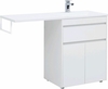Aquanet 239216 Тумбас раковиной Токио 130 R напольная 1 ящик 2 фасада цвет белый глянец (239216)