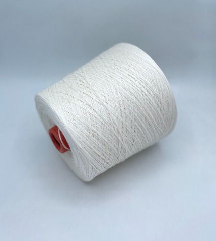G&G Filati  (пр.Италия),art-Lino, 400м/100гр, 100%Лен+пайетка(прозрачная) , цвет-Молочный, арт-34121