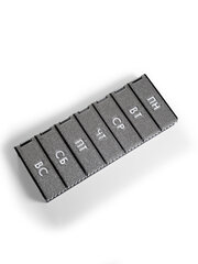 Таблетница на неделю, на русском языке, 15х6х2 см, 3D печать, серая