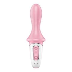 Розовый вибромассажер Air Pump Booty 5+ - 18,1 см. - 