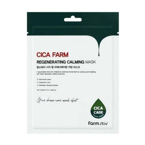 Farmstay Cica Farm Regenerating Calming Mask Тканевая восстанавливающая успокаивающая маска с центеллой азиатской