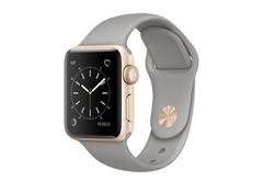 Apple Watch Series 2, 38 мм, корпус из золотистого алюминия, спортивный ремешок цвета серый камень