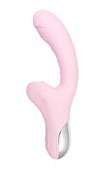 Розовый вибратор-кролик с ласкающим язычком Orali - 22 см. - 