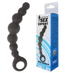Чёрная анальная цепочка Sex Expert - 15 см. - 