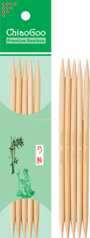 Чулочные спицы ChiaoGoo светлый бамбук 13 см