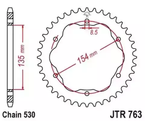 Звезда ведомая JTR763 40