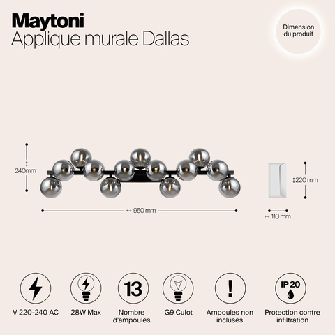 Настенный светильник Maytoni Dallas MOD547WL-13B