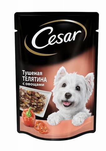 Cesar пауч для собак (телятина с овощами) 85г