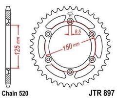Звезда мотоциклетная JT JTR897.49SC самоочищающаяся